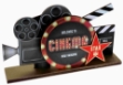 Obrázok z Drevená dekorácia Hollywood Movie Night – filmová kamera a hviezda