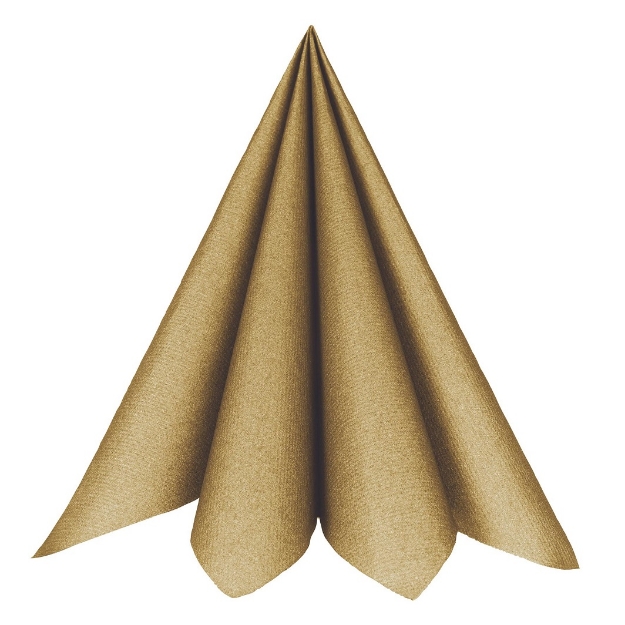 Obrázek Ubrousky Airlaid zlaté 40 x 40 cm – 20 ks