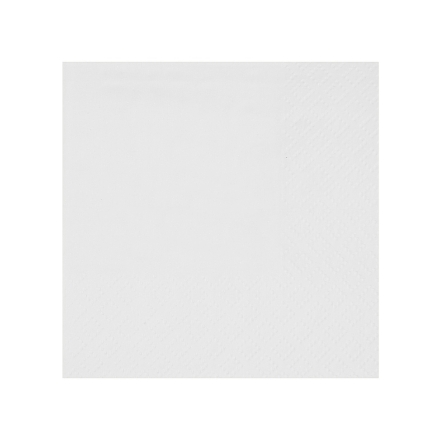 Obrázek Papírové ubrousky bílé – koktejlové, 21 × 20 cm, 25 ks