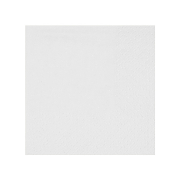 Papírové ubrousky bílé – koktejlové, 21 × 20 cm, 25 ks