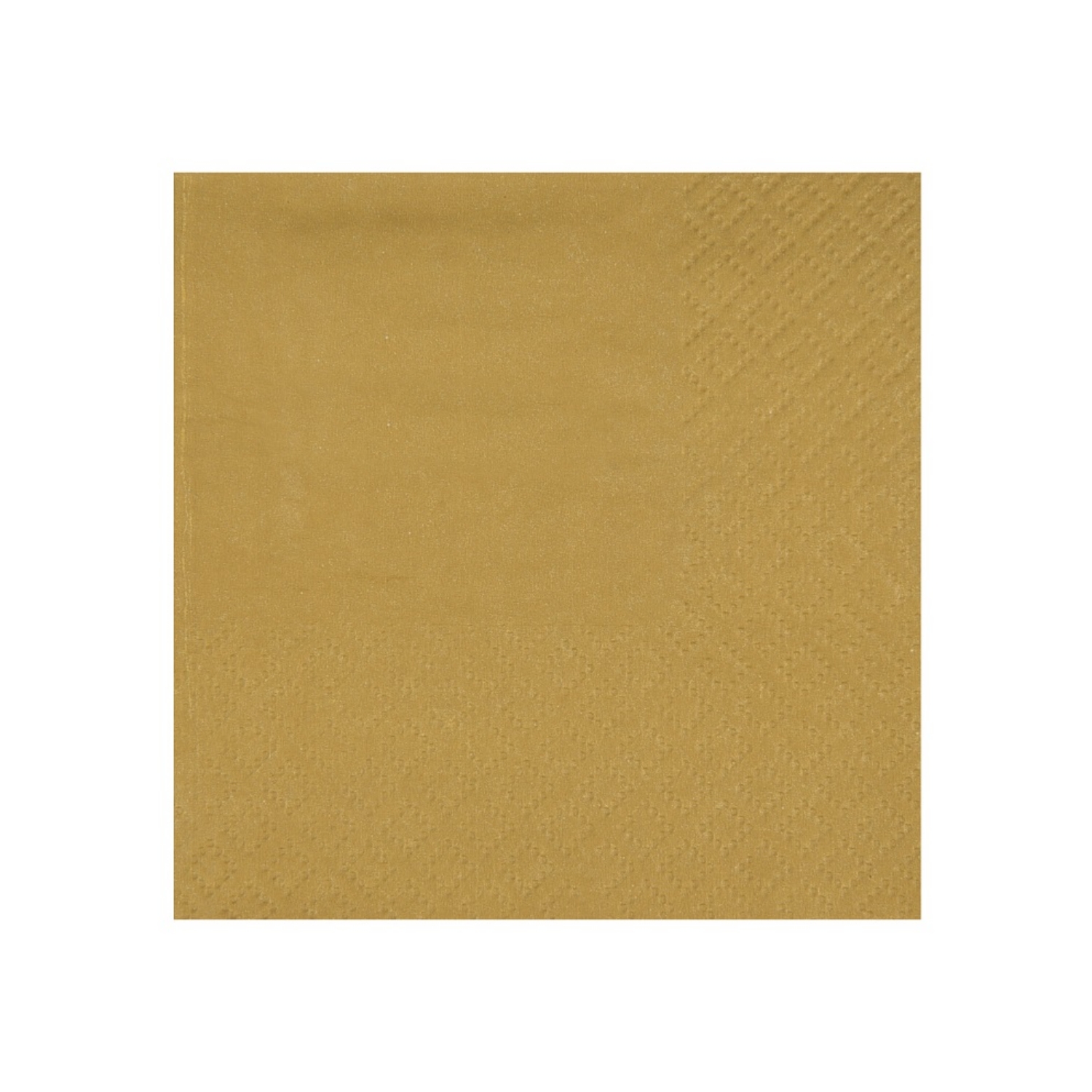 Levně Papírové ubrousky zlaté – koktejlové, 21 × 20 cm, 25 ks