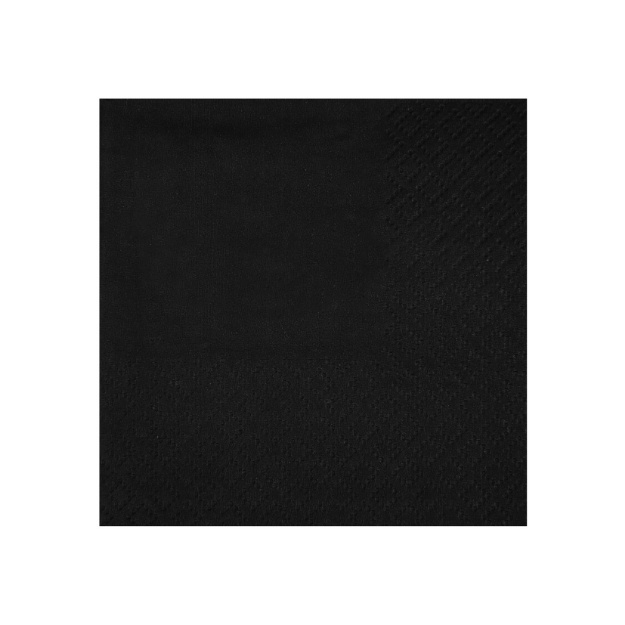 Obrázok z Koktailové obrúsky čierne - 21 × 20 cm, 25 ks