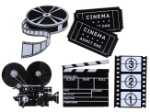 Obrázek z Dřevěné dekorační výseky The Cinema – 10 ks 