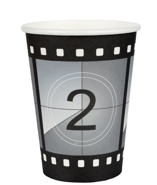 Papírové kelímky The Cinema – filmová klapka, 270 ml, 10 ks