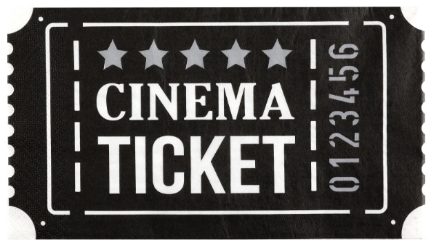 Obrázek z Ubrousky The Cinema – motiv vstupenky, 40 x 33 cm, 20 ks 