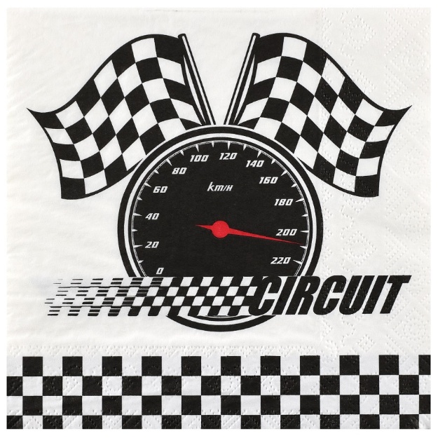 Obrázek z Papírové ubrousky Formule 1 – závodní design, 33 x 33 cm, 20 ks 