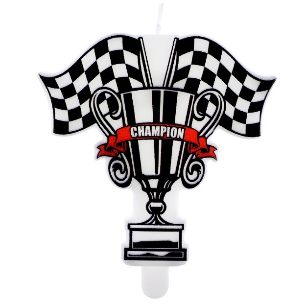 Obrázek z Narozeninová svíčka Formule 1 – Champion, 7,3 x 8 cm 