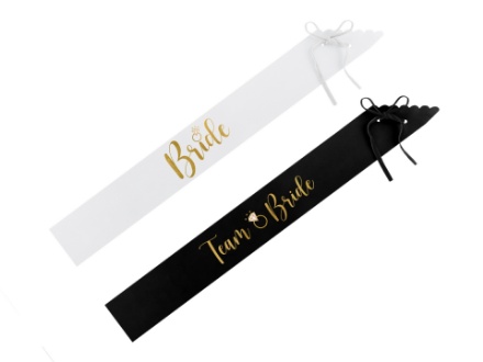 Picture of Set of Team Bride and Bride Satin Sashes - 6 pcs