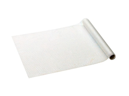 Obrázok z Behúň z tylu s perleťovým vzorom šupín – biely 36 × 300 cm