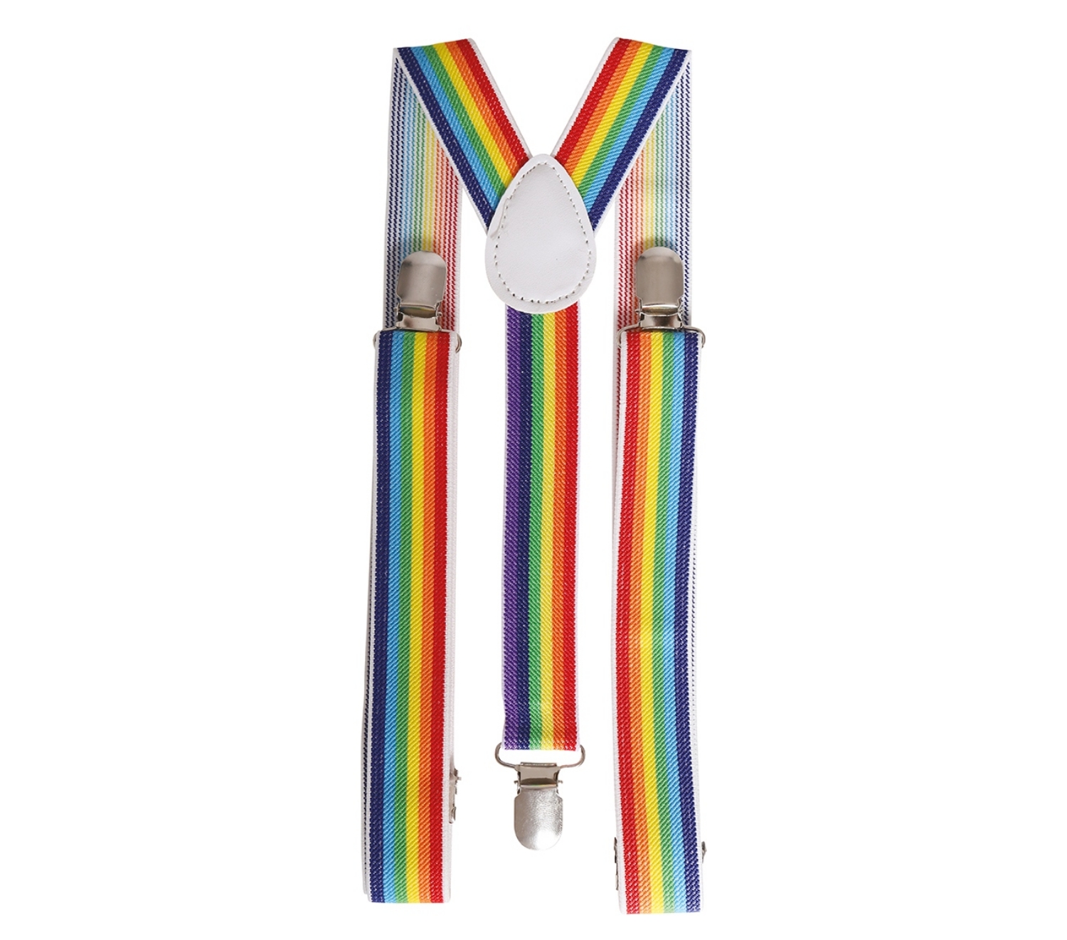 Barevné klaunské kšandy – duhové