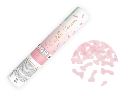 Vystřelovací konfety růžové penisy – 20 cm