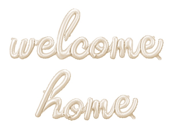 Fóliový nápis Welcome Home cappuccino 335 x 71 cm