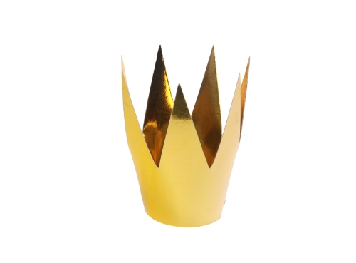 Zlaté party korunky – sada 3 ks (průměr 5,5 cm)