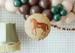 Obrázek z Fóliový balonek Kůň béžový – 45 cm, kulatý 