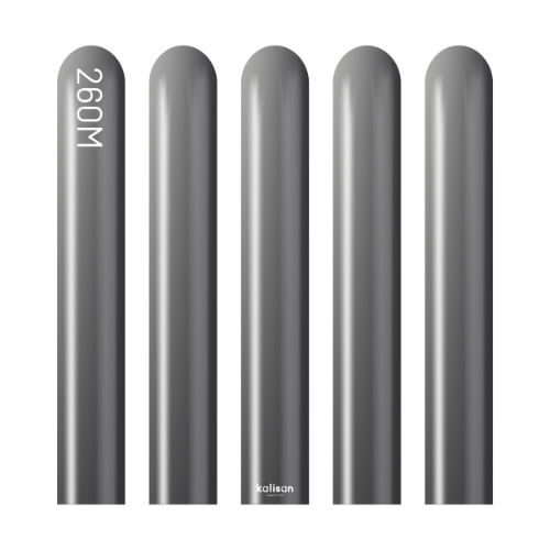 Levně Modelovací balonky šedé, Mirror Space Grey 260M – 50 ks