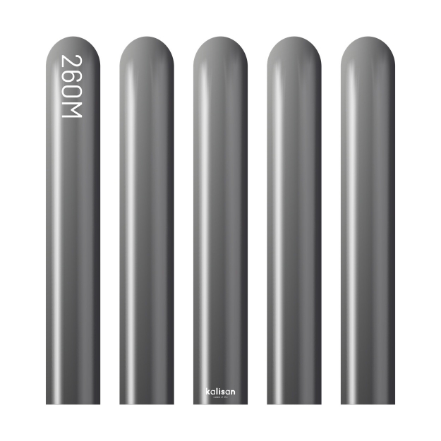 Obrázok z Modelovacie balóniky šedé, Mirror Space Grey 260M - 50 ks