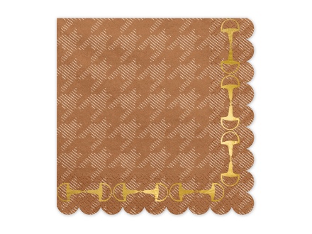 Picture of Brown Napkins with Stirrups - 33 x 33 cm, 12 pcs