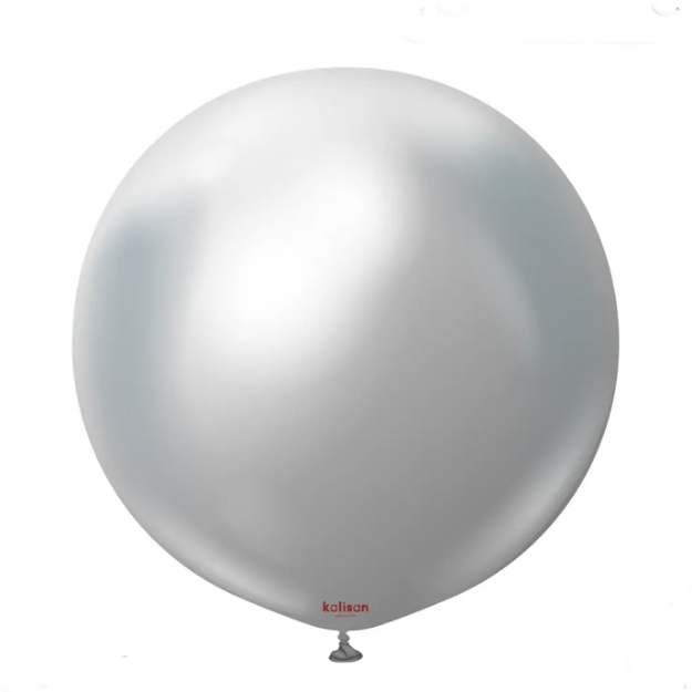 Obrázok z Balónik chrómový strieborný, Mirror Silver 60 cm/24"