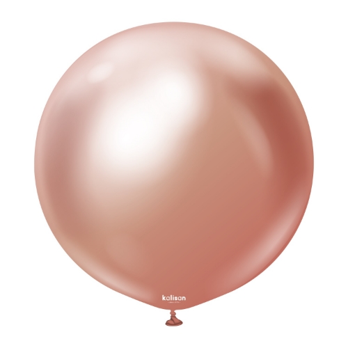 Levně Balonek chromový růžově zlatý, Mirror Rose Gold 60 cm/24"