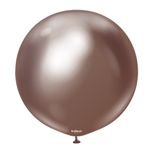 Levně Balonek chromový hnědý, Mirror Chocolate 60 cm/24"