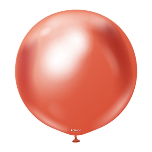Levně Balonek chromový červený, Mirror Red – 90 cm/36"