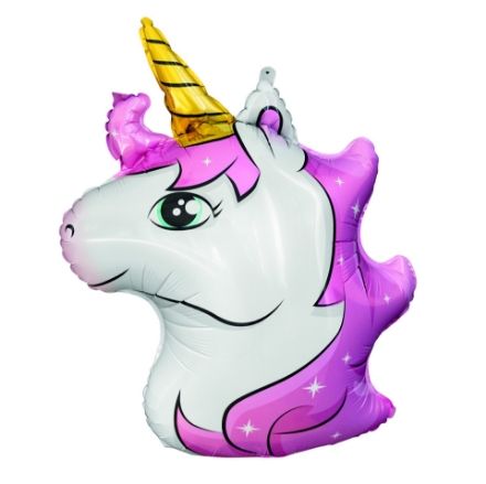 Picture of Foil Unicorn Balloon with Pink Mane - 70 x 49 cm