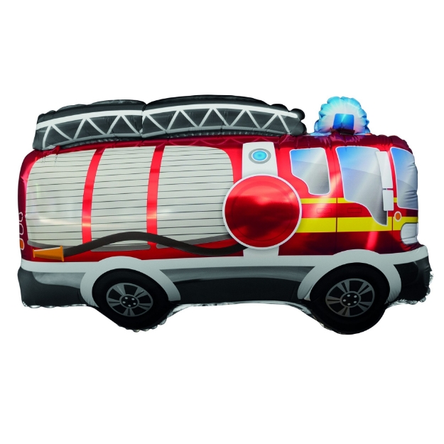 Obrázok z Fóliový balónik Červené hasičské auto – 70 x 49 cm