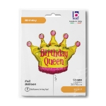 Obrázek Fóliový balonek koruna Birthday Queen – 75 x 58 cm