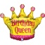 Obrázok z Fóliový balón koruna Birthday Queen – 75 x 58 cm