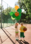 Obrázek Fóliový balonek basketbalový míč – 45 cm/18"