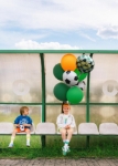 Obrázek Fóliový balonek Happy Birthday fotbal – 45 cm