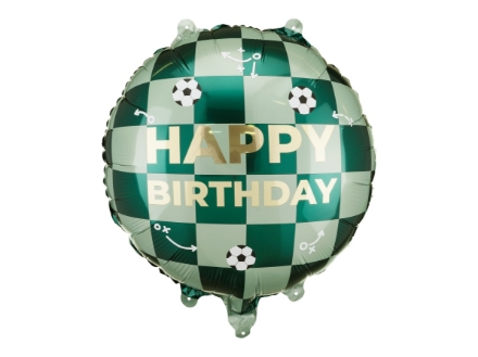 Obrázek Fóliový balonek Happy Birthday fotbal – 45 cm