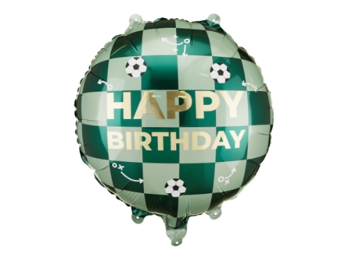 Fóliový balónik Happy Birthday futbal - 45 cm
