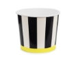 Picture of Paper Snack Buckets with Black and White Stripes - 14 cm, 2 pcs