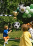 Obrázok z Fóliové balóniky na girlandu Futbalový pohár a lopty – 34 cm, 4 ks