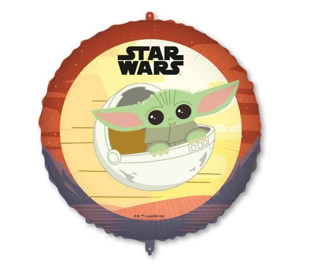 Obrázok z Fóliový balón Star Wars Grogu – 43 cm + stuha a závažie