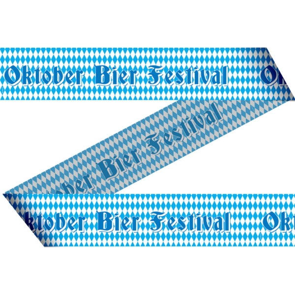 Oktoberfest plastová páska s potiskem – 15 m