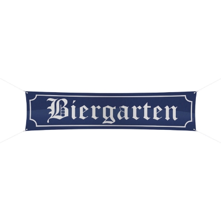 Obrázek Banner Biergarten na Oktoberfest – 180 × 40 cm