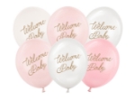 Obrázok z Balóniky Welcome Baby – ružový mix, 6 ks, 30 cm