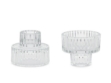 Picture of Glass Candle Holder 2-in-1 - Clear, 6.5 × 5.5 cm, Set of 4