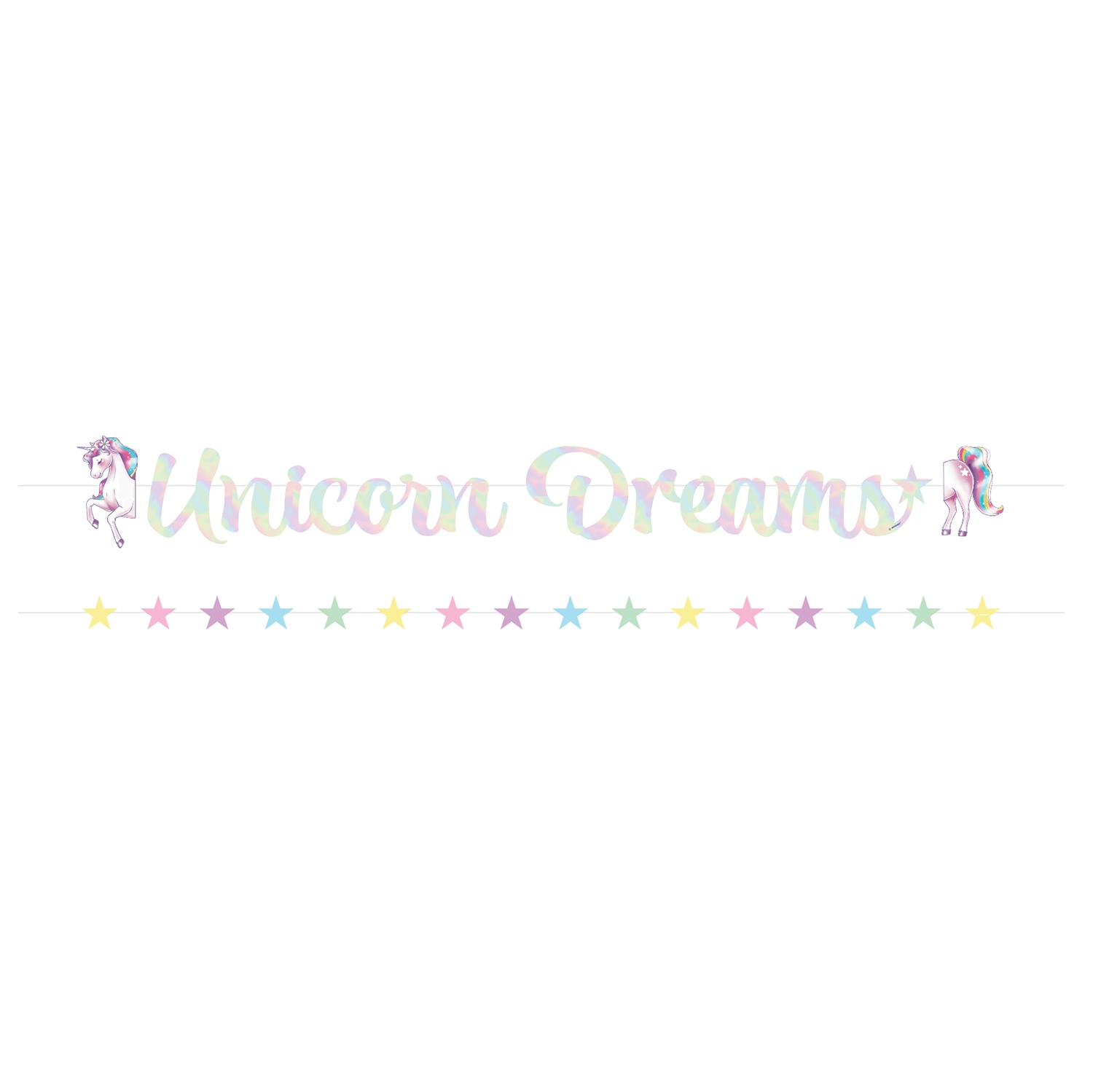 Levně Girlanda Unicorn Dreams s hvězdami – 2 díly