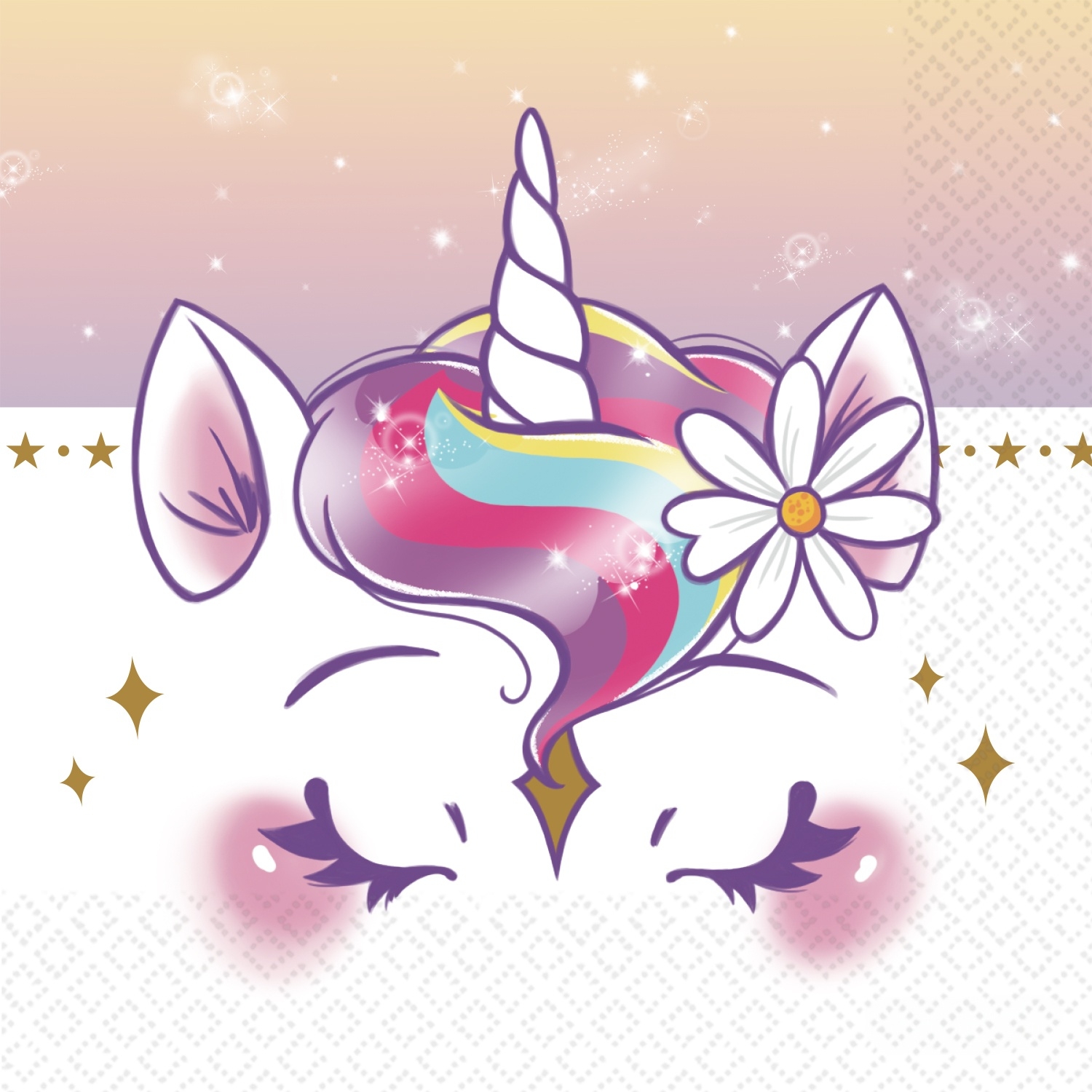 Ubrousky Jednorožec Unicorn Dreams – 33 × 33 cm, 16 ks