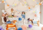 Obrázok z Girlanda z hodvábneho papiera – pastelový mix, 3 m