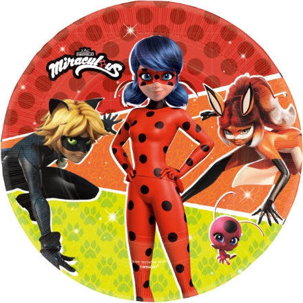 Obrázok z Papierové tanieriky Miraculous Beruška a priatelia – 23 cm, 8 ks