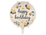 Obrázek Fóliový balonek Staveniště Happy Birthday – 45 cm