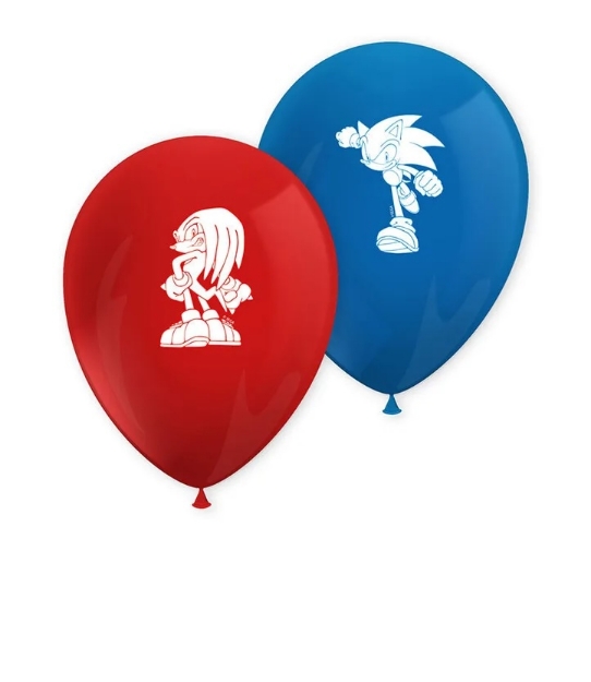 Obrázok z Latexové balóniky Sonic the Hedgehog – 28 cm, 8 ks