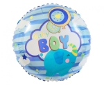 Obrázek Fóliový balonek Baby Boy se sloníkem – 45 cm