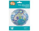 Obrázek Fóliový balonek Baby Boy se sloníkem – 45 cm