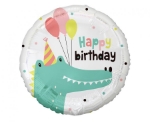 Obrázek Fóliový balonek Malý krokodýl Happy Birthday – 45 cm