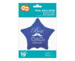 Obrázek Fóliový balonek Best Dad Ever – hvězda 48 cm